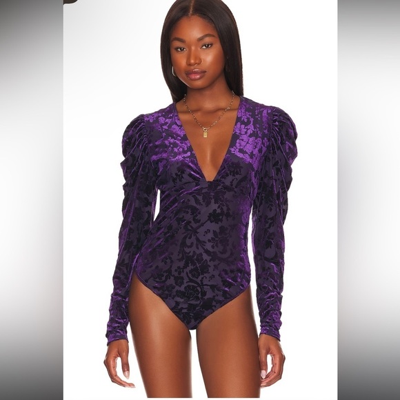 NWT!!! Free people- Magic Hour Bodysuit in Deep Sea Combo - Picture 2 of 3